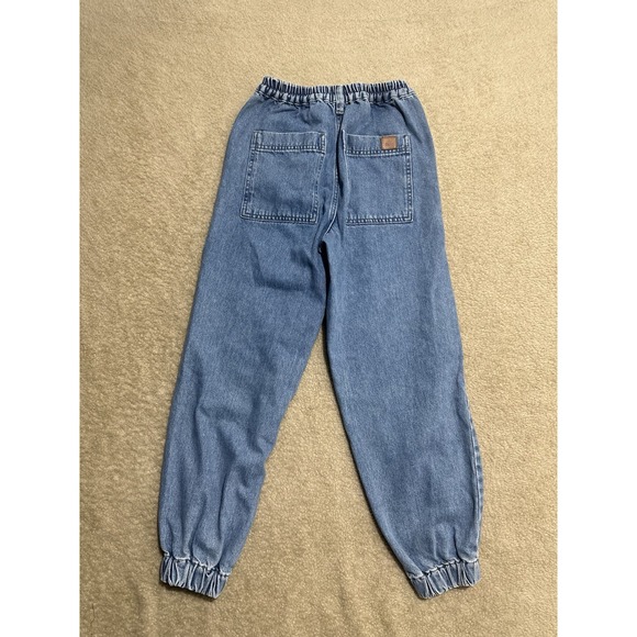 Urban Outfitters BDG 100% Cotton Denim Joggers Size 24 Oversized Elastic Waist - Picture 6 of 6